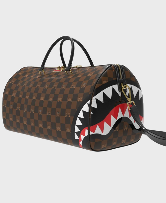 Sprayground D7506 Peeking Character Duffle Bag Black/Brown