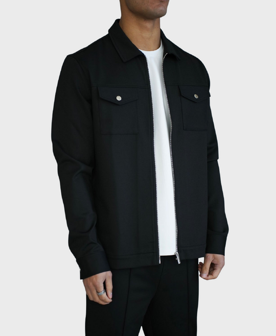 Capo Interlock Overshirt Black