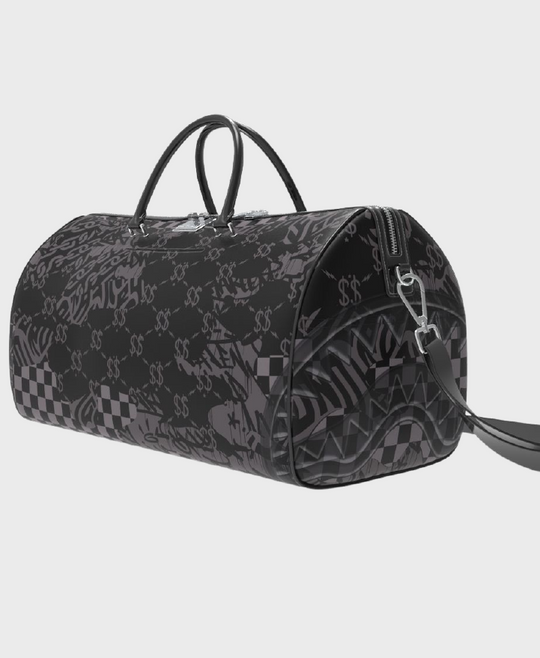 Sprayground D7499 3AM Check Emperor Duffle Bag Black/Charcoal