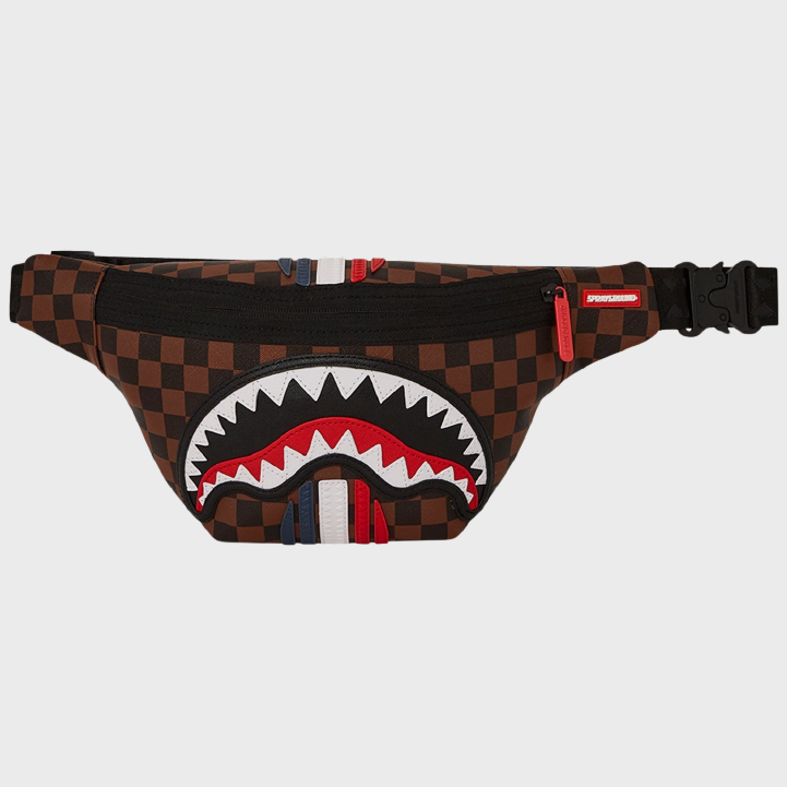 SprayGround B7488 Machine Franchise Crossbody Bag Black/Tan