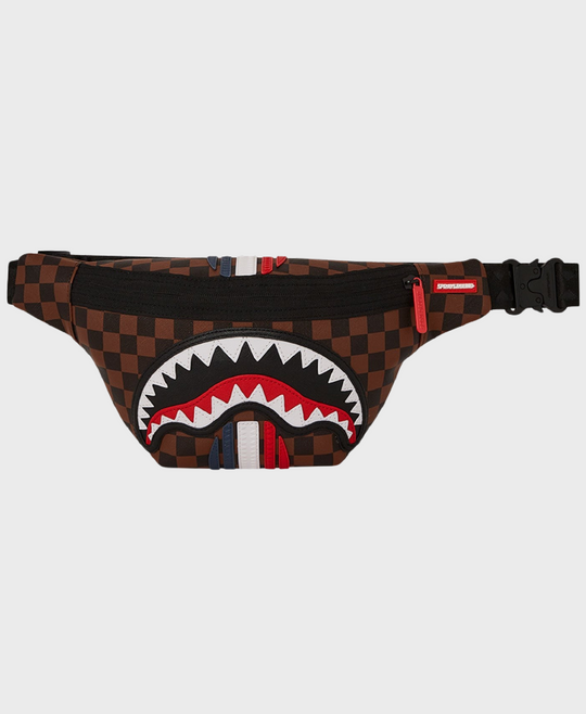 SprayGround B7488 Machine Franchise Crossbody Bag Black/Tan