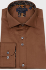 Guide London LS77005 Plain Shirt Brown