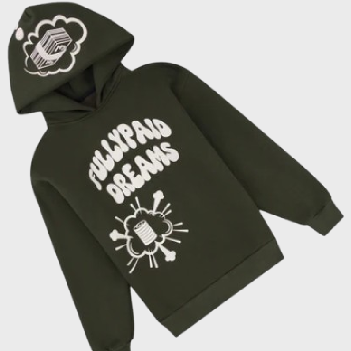 Fully Paid Dreams Hoodie Khaki/White