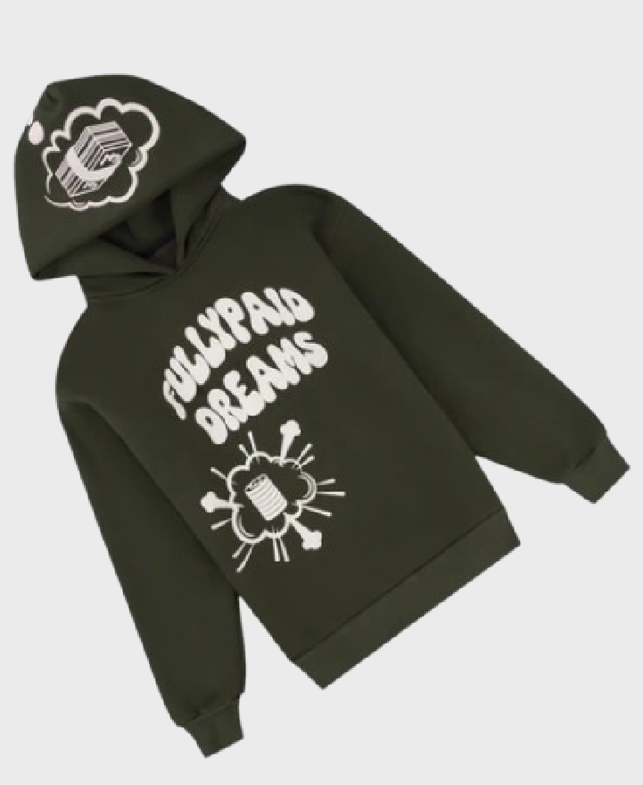 Fully Paid Dreams Hoodie Khaki/White