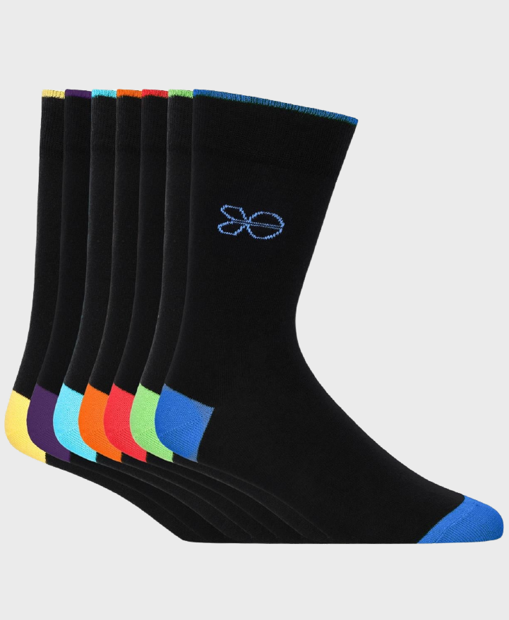 Crosshatch Farrago Socks (7 Pack) - Black