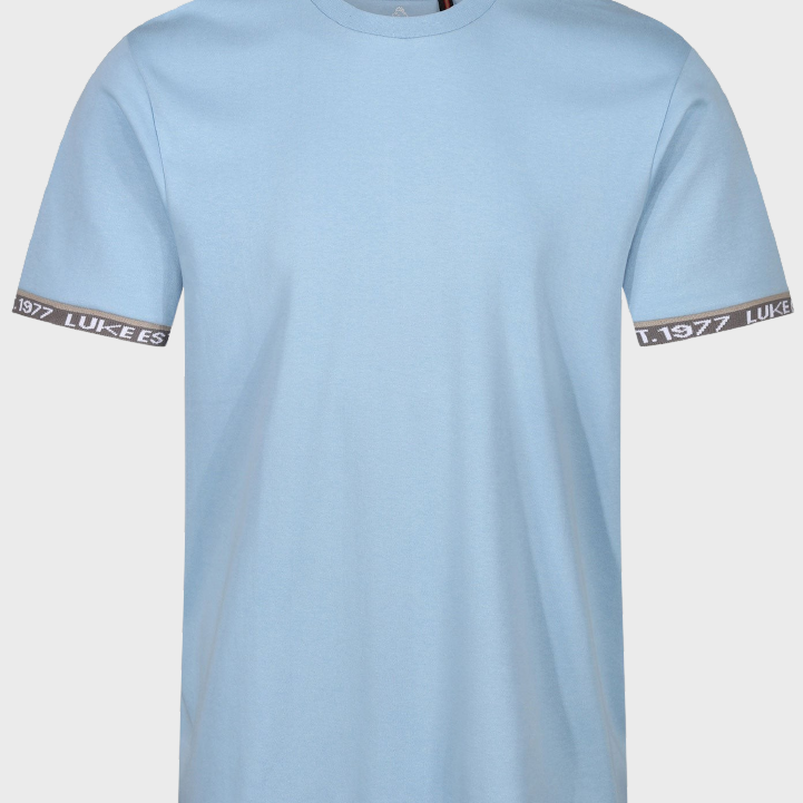 Luke 1977 M800153 Nelson Text Cuff Shirt Sky Blue