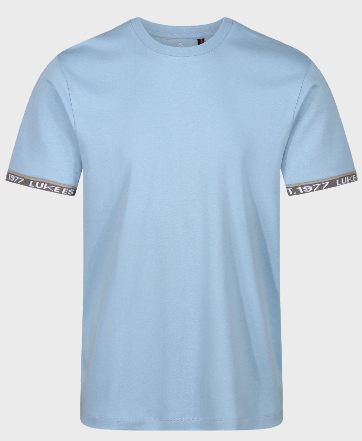 Luke 1977 M800153 Nelson Text Cuff Shirt Sky Blue