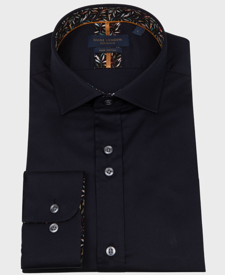 Guide London LS77005 Plain Shirt Navy