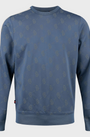 Luke 1977 M620373 Gazzas Tears Sweatshirt Denim Blue