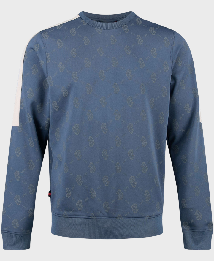 Luke 1977 M620373 Gazzas Tears Sweatshirt Denim Blue
