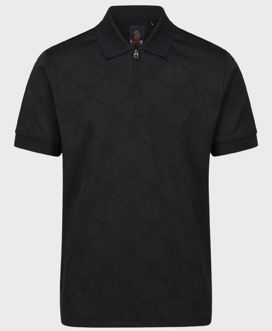 Luke 1977 M771454 Bauer 2 Zip Polo Shirt Black
