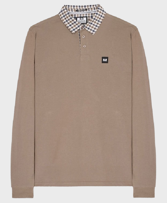 Weekend Offender Walker L/S Polo Mocha/Midhousecheck