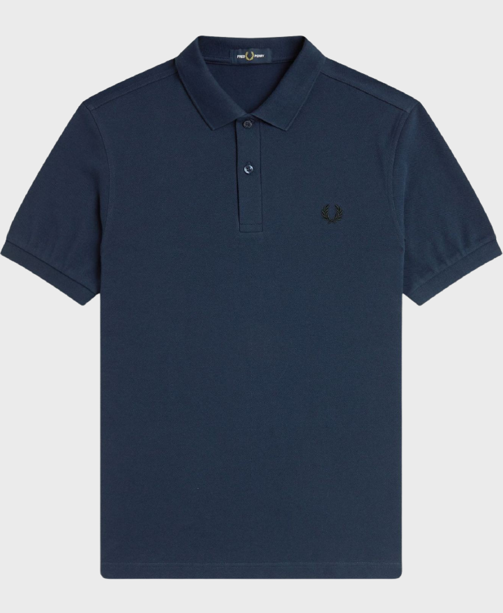 Fred Perry M6000 Plain Polo Shirt Dark Navy