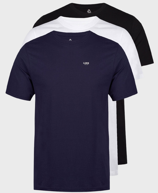 Luke 1977 M780153 3PK Magic T-shirts Navy/White/Black