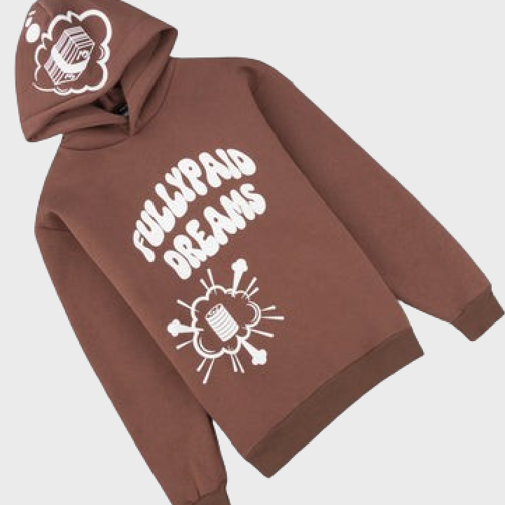 Fully Paid Dreams Hoodie Brown/White