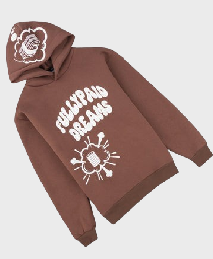 Fully Paid Dreams Hoodie Brown/White