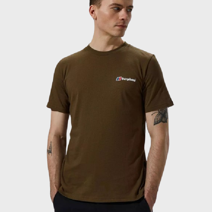Berghaus Organic Front & Back Logo T-shirt Light Brown