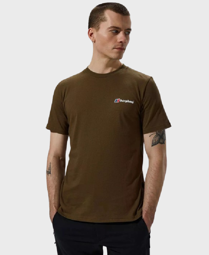 Berghaus Organic Front & Back Logo T-shirt Light Brown