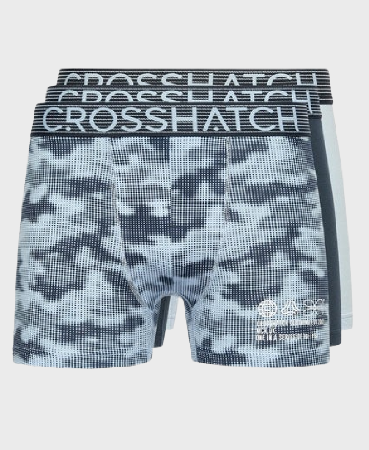 Crosshatch Guillemot 3PK Boxer Shorts Navy