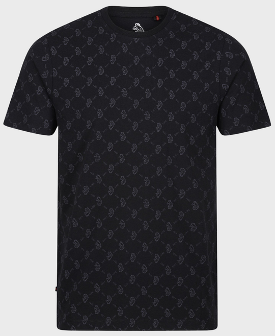 Luke 1977 M730162 Lineker Overprint T-shirt Black Charcoal