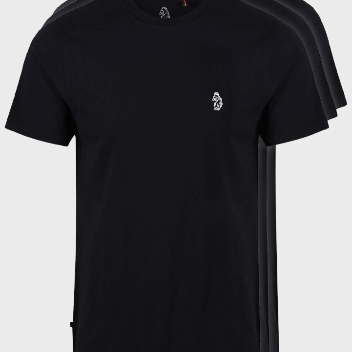 Luke 1977 3 Pack Johnys Crew Tee Black