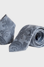 Marc Darcy Paisley Tie Set Grey