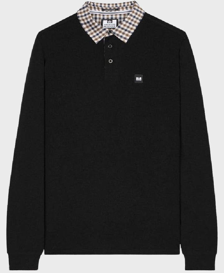 Weekend Offender Walker L/S Polo Black/Midhousecheck