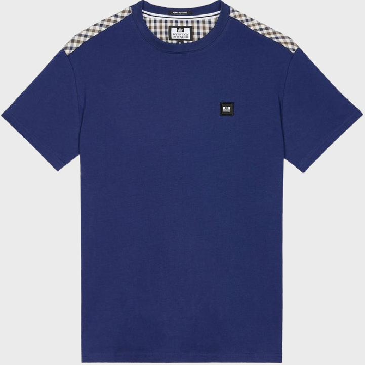 Weekend Offender Diaz T-shirt Bright Navy/Midhousecheck