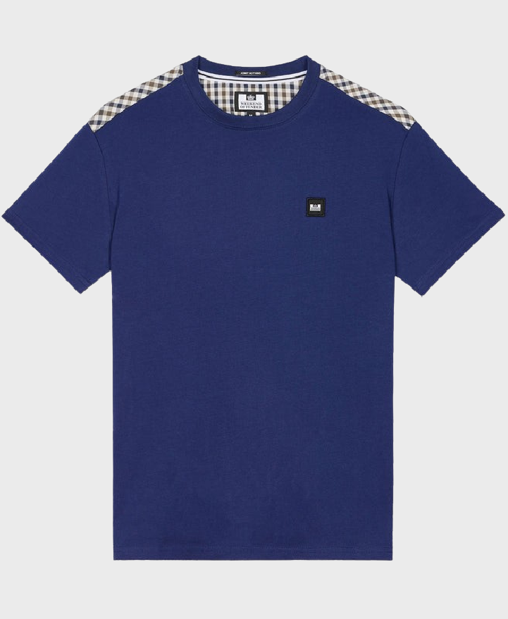 Weekend Offender Diaz T-shirt Bright Navy/Midhousecheck