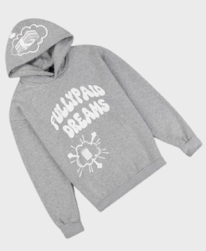 Fully Paid Dreams Hoodie Grey/White