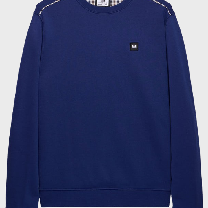 Weekend Offender Vega Sweatshirt Bright Navy/Midhousecheck