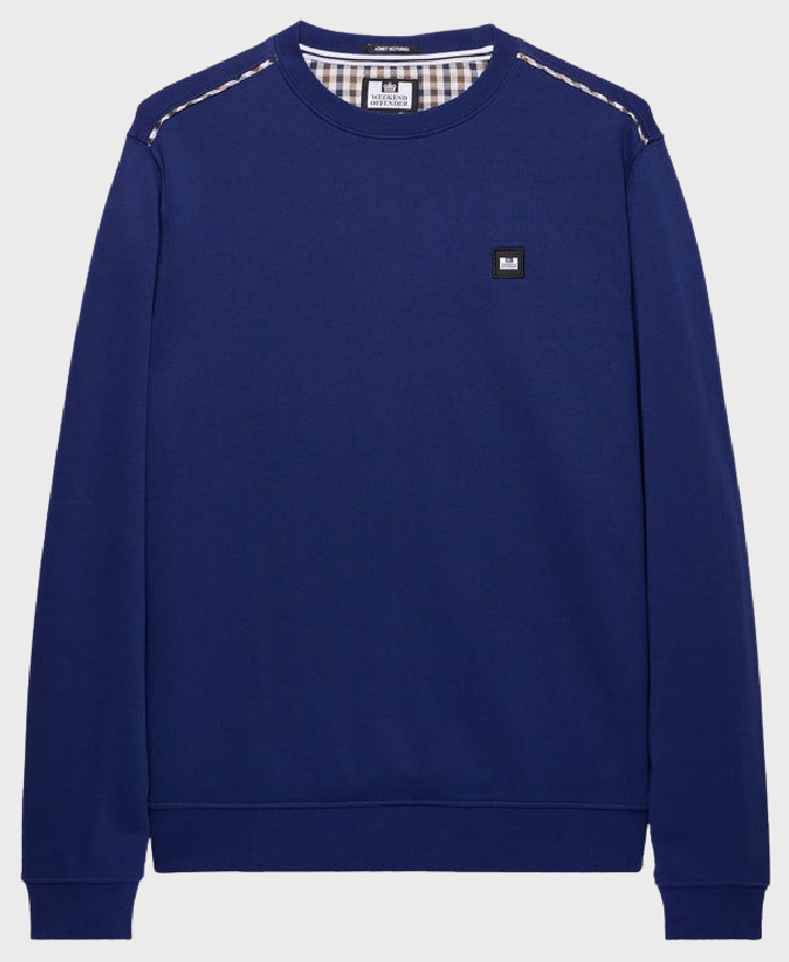 Weekend Offender Vega Sweatshirt Bright Navy/Midhousecheck