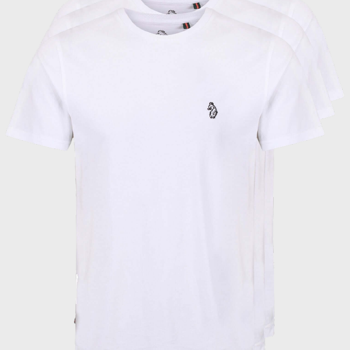 Luke 1977 3 Pack Johnys Crew Tee White