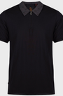 Luke 1977 M751450 Henderson Zip Polo Shirt Black Charcoal