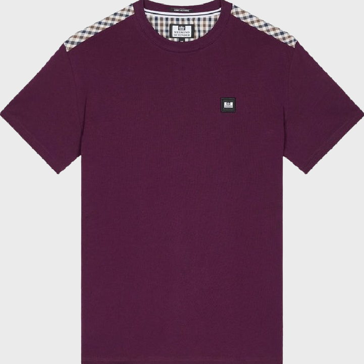 Weekend Offender Diaz T-shirt Acaiberry/Midhousecheck