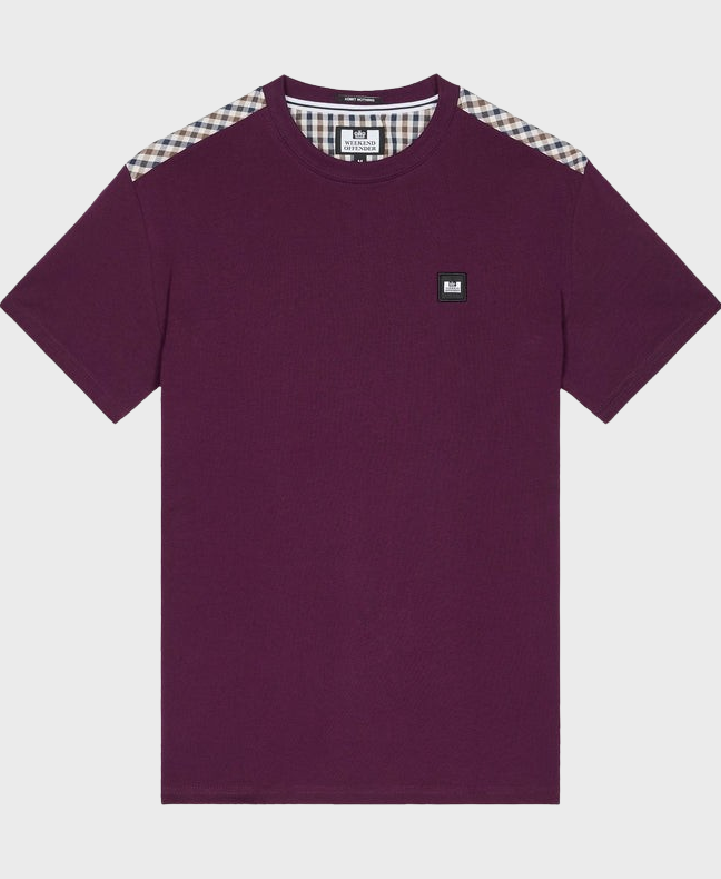 Weekend Offender Diaz T-shirt Acaiberry/Midhousecheck
