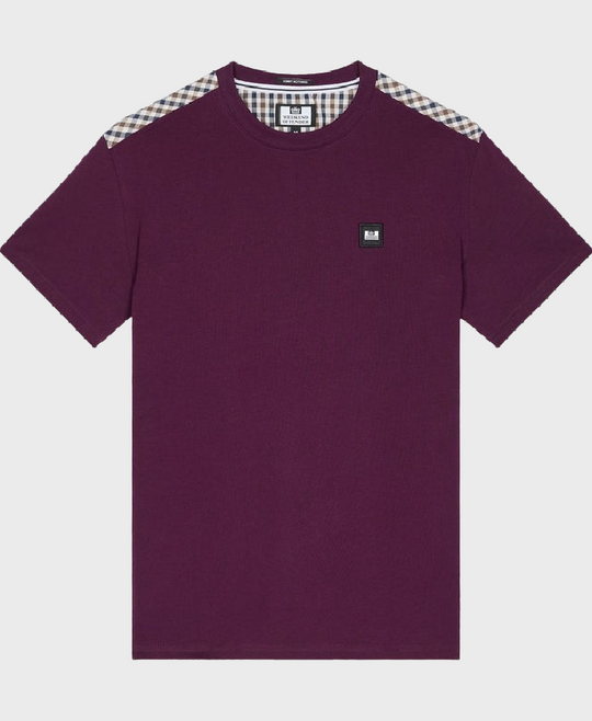 Weekend Offender Diaz T-shirt Acaiberry/Midhousecheck