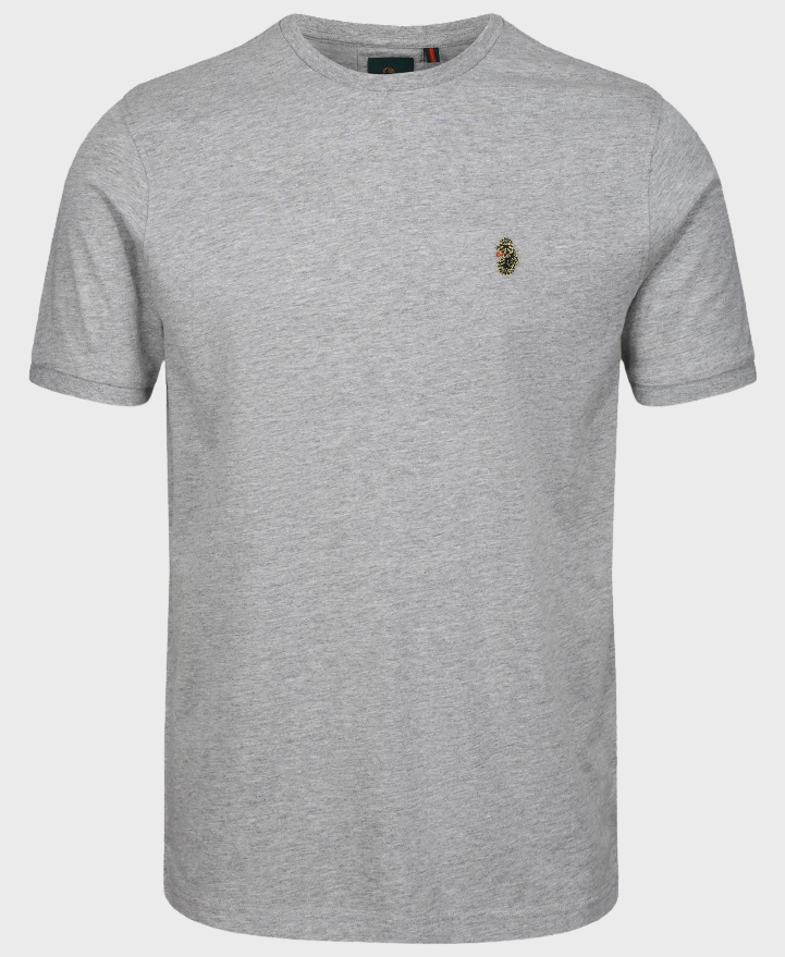 Luke 1977 ZM280165 Traff Core Crew T-shirt Mid Marl Grey