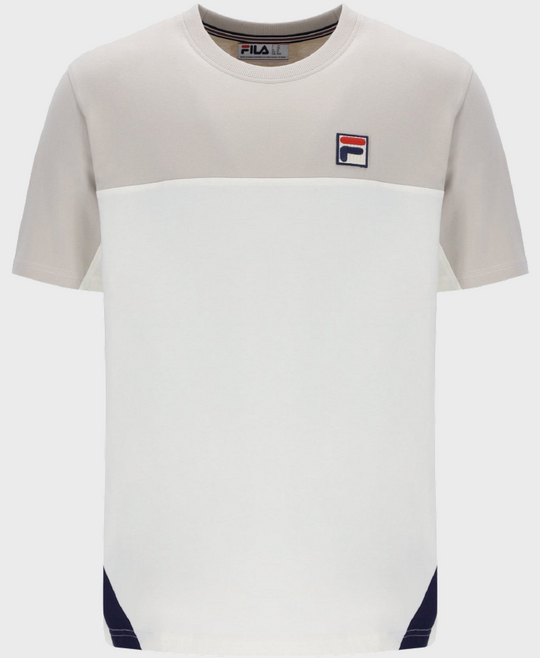 Fila FW24MH027 Tiebreaker T-shirt 130 Gardenia/Silver/Navy