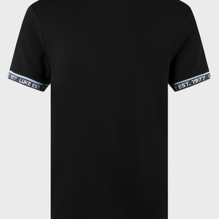 Luke 1977 M800153 Nelson Text Cuff Shirt Black