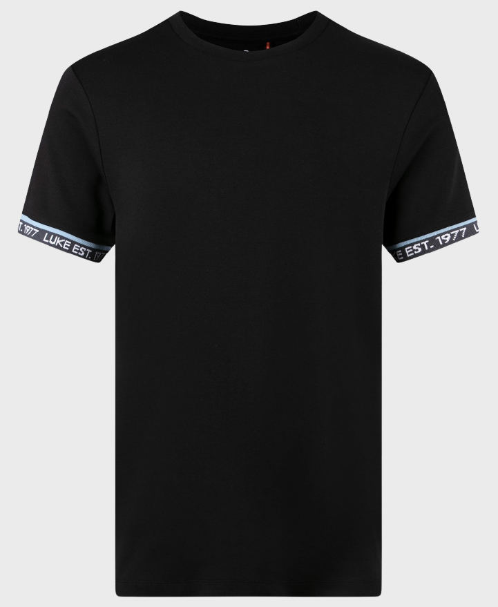 Luke 1977 M800153 Nelson Text Cuff Shirt Black