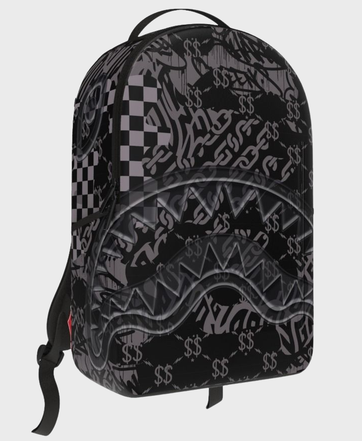 Sprayground B5775 3AM Check  Backpack Black/Charcoal