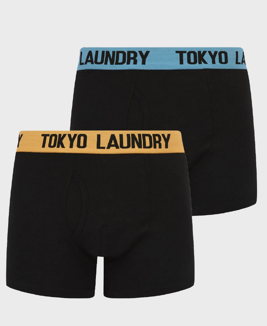 Toyko Laundry Marthem 3 Boxers (2 Pack) - Blissful Blue/Mock Orange