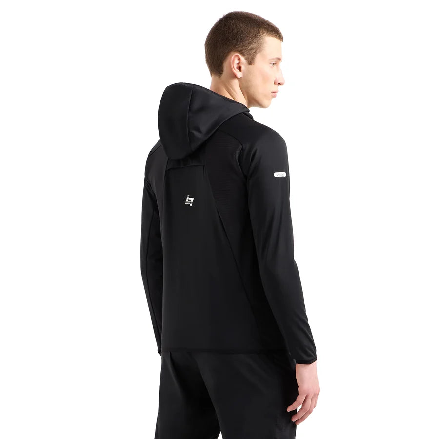 EA7 EMPORIO ARMANI 7M000047 ZIP THRU HOODIE BLACK