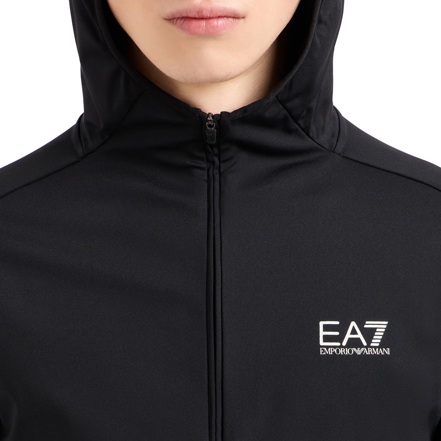 EA7 EMPORIO ARMANI 7M000047 ZIP THRU HOODIE BLACK