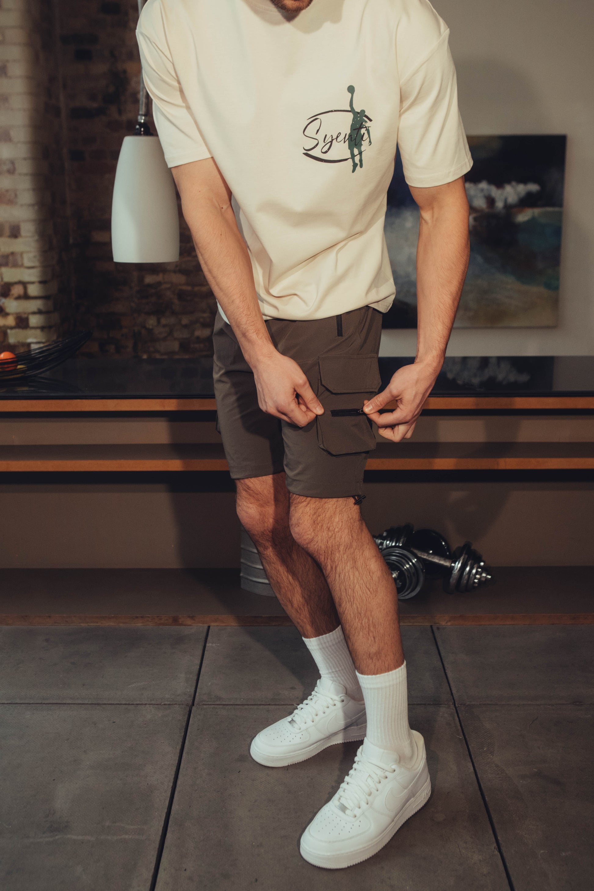 Syenti Technical Cargo Short - Olive Green