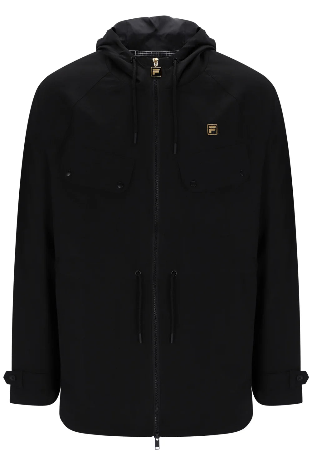 Fila FW26MG024 Fabroni Hooded Parka Chest Pockets W/ Bamboo Badge 001 - Black
