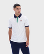 FILA BB1 Classic Vintage Striped Polo - White/Green/FILA Navy