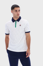 FILA BB1 Classic Vintage Striped Polo - White/Green/FILA Navy
