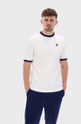 FILA Marconi Ringer T-Shirt - Gardenia/Fila Navy